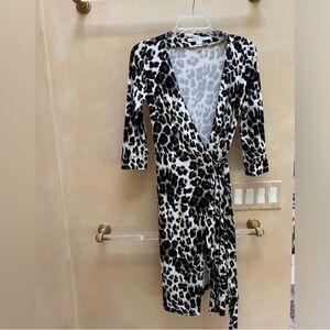 DVF Leopard Print Wrap Dress